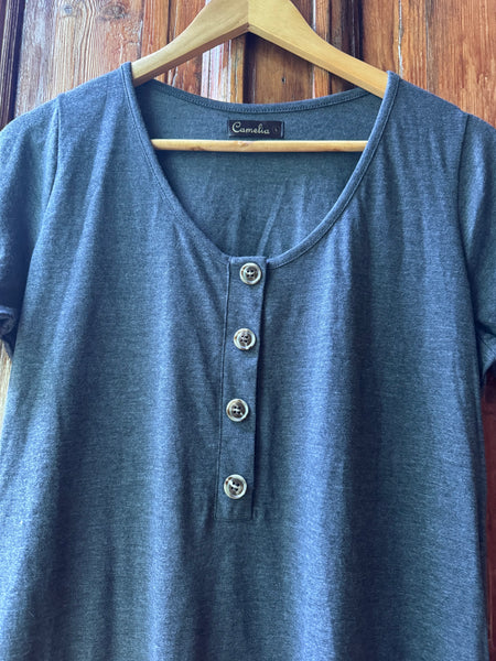 Maxi Vestido Edith con cartera con botones y bolsillos