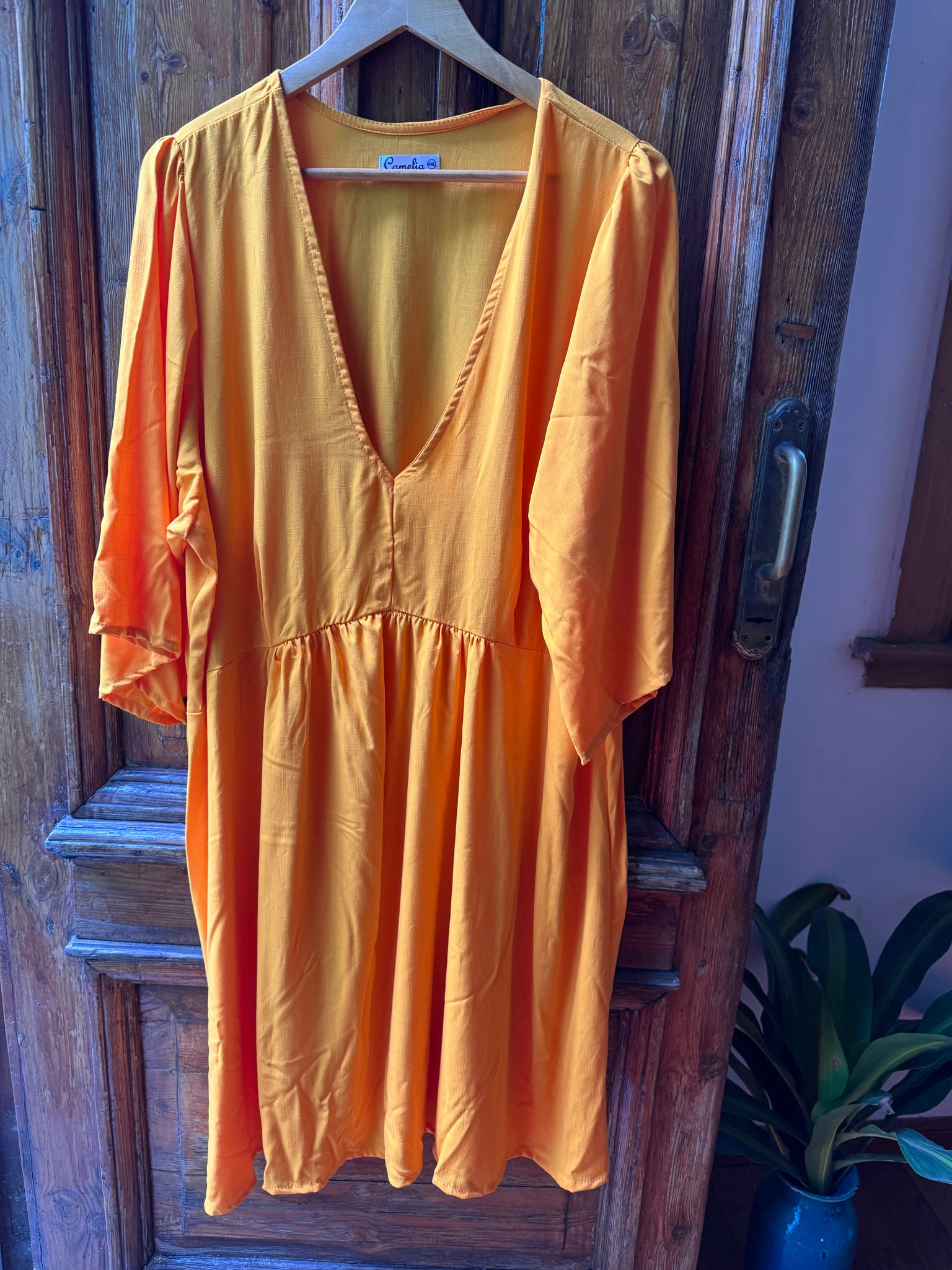 Vestido túnica Damasco Amore manga oxford 3/4