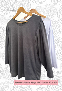 Remera Sambre con tablas en manga