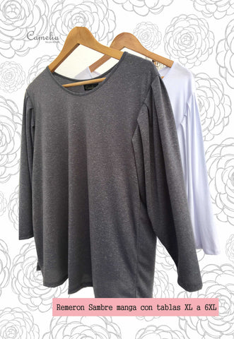 Remera Sambre con tablas en manga